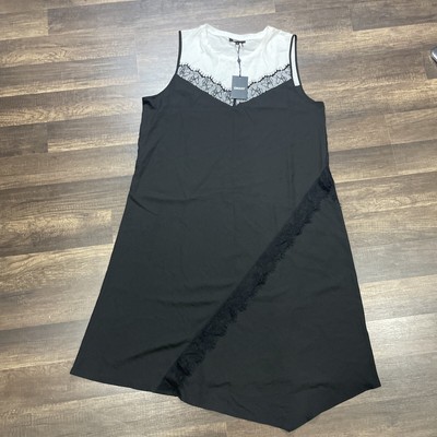 DKNY Dress Womens Size XS Black White Floral Sleeveless New With Tag NWT X-Small