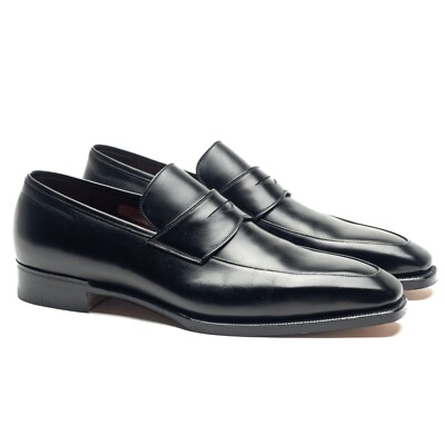 $6K NWB SILVANO LATTANZI Dress shoes Black Moccasin loafer Penny UK 7 US 8 EU 41