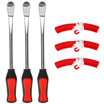 Steel Tire Changing Lever Tool Spoon Repair Kit Motorcycle Bike Rim Protector