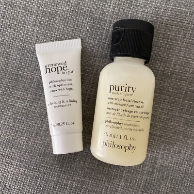 Philosophy Purity Made Simple Cleanser 1 oz & Renewed Hope In A Jar Moisturizer