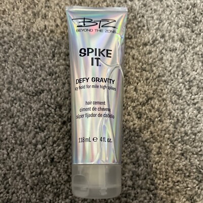 BTZ Beyond The Zone Spike It Defy Gravity Hair Cement 4 oz./170 g. NEW Tube HTF