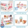 Wooden Ice Cream Counter Playset for Kids, Toddler Girl Toys Kitchen Playset Pretend Play Gifts for 3 4 5 6 Year Old Girl or Boy, Play Food Scoop and Serve, Play Kitchen Sets for Kids Ages 4-8