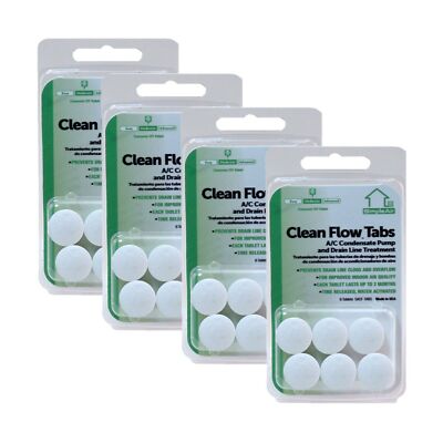 SimpleAir Clean Flow HVAC Drain Line Treatment Tabs, 4-Pack, 24 Count