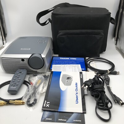 InFocus X1 DLP Projector - Gently Used - Gaming or Movie Bundle Original + Case