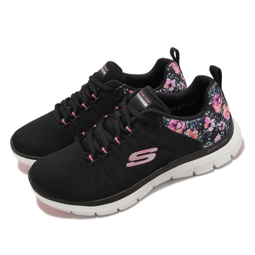 

Skechers Flex Appeal 4.0-Let It Blossom Широкие черные женские повседневные 149586W-BKMT, Черный, Flex Appeal 4.0-let It Blossom Wide