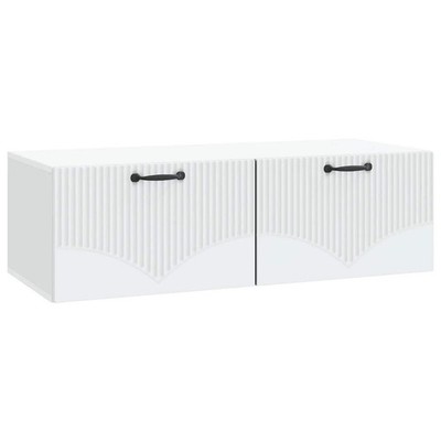 Wall-Mounted TV Cabinet White 98 x 41 x 30 cm Engineered Wood
