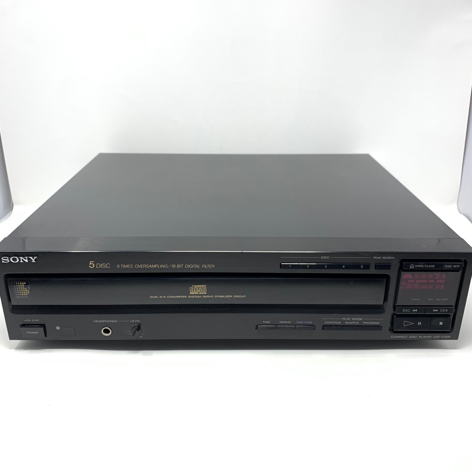 Sony Japan CDP-C505 18-Bit Digital Filter 5-Disc CD Changer