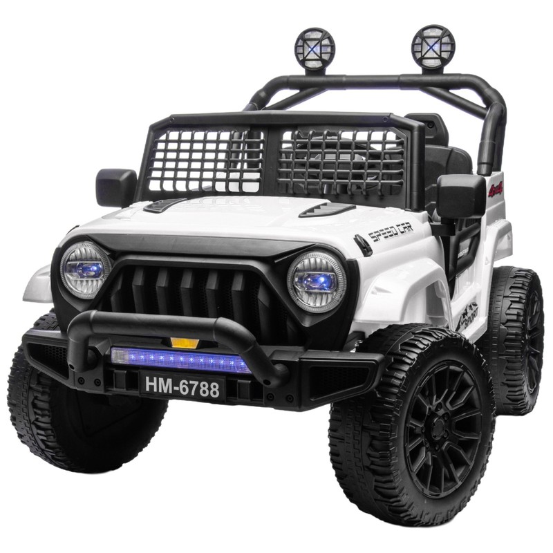 White 24V Kids Electric Car 2 Seater Ride on Toy