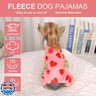 Dog Pajamas for Small Dogs Girl Boy Super Soft Dog Clothes Fleece Puppy Pjs Jammies 4 Leg for Chihuahua Yorkie Winter Spring Onesies Jumpsuit Clothing Cute Pet Outfits Pink Love Heart, S
