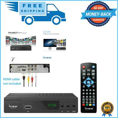 HDTV DIGITAL TV CONVERTER BOX DVR Live Recorder PVR Tuner HDMI 1080p Cable Less