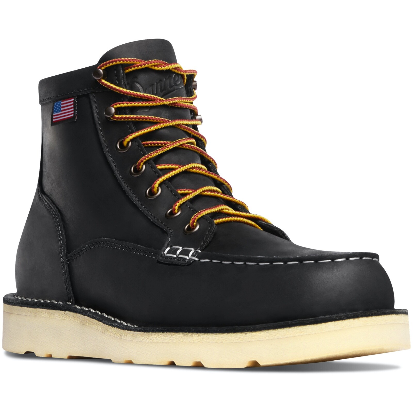 Pre-owned Danner ® Bull Run 6" Toe Eh Steel Toe Wedge Work Boots 15569 - All Sizes In Black