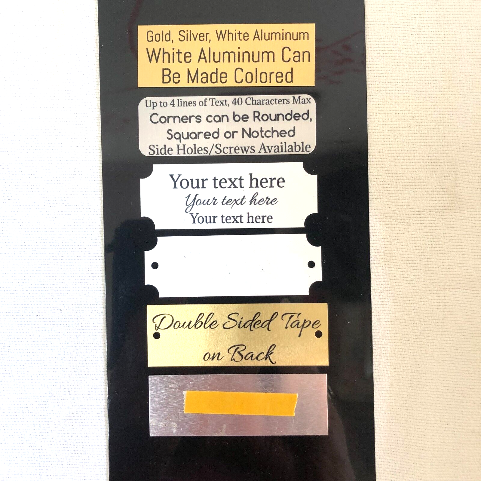 1x3 Plate Personalized Engraving Sublimation Color Choice Plaque Name Tag Trophy