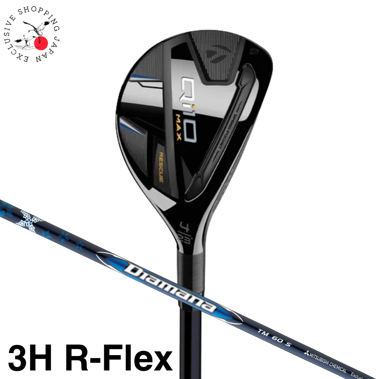 お歳暮 人気 Hybrid Rescue MAX Qi10 TaylorMade Utility Diamana Flex R 3H テーラーメイド