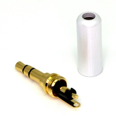 3.5mm (3 Pole) Male Repair headphone Jack Plug Metal Audio Replacement Soldering