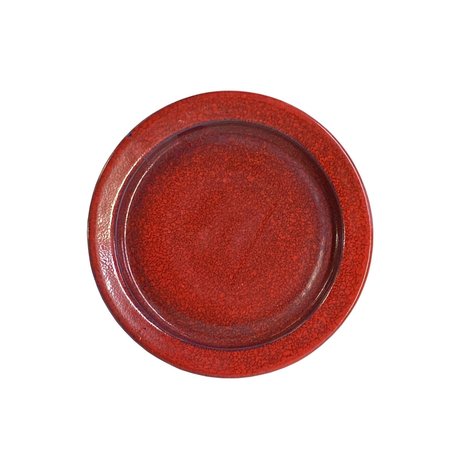 Simple Plain Solid Brick Red Glaze Porcelain Round Plate Display Art ws3363S Simple Plain Solid Brick Red Glaze Porcelain Round Plate Display Art ws3363S