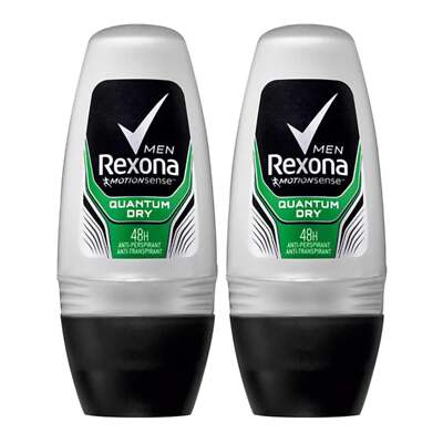 Rexona Men Motionsense Quantum Dry Roll-On Deodorant, 50ml (Pack of 2)