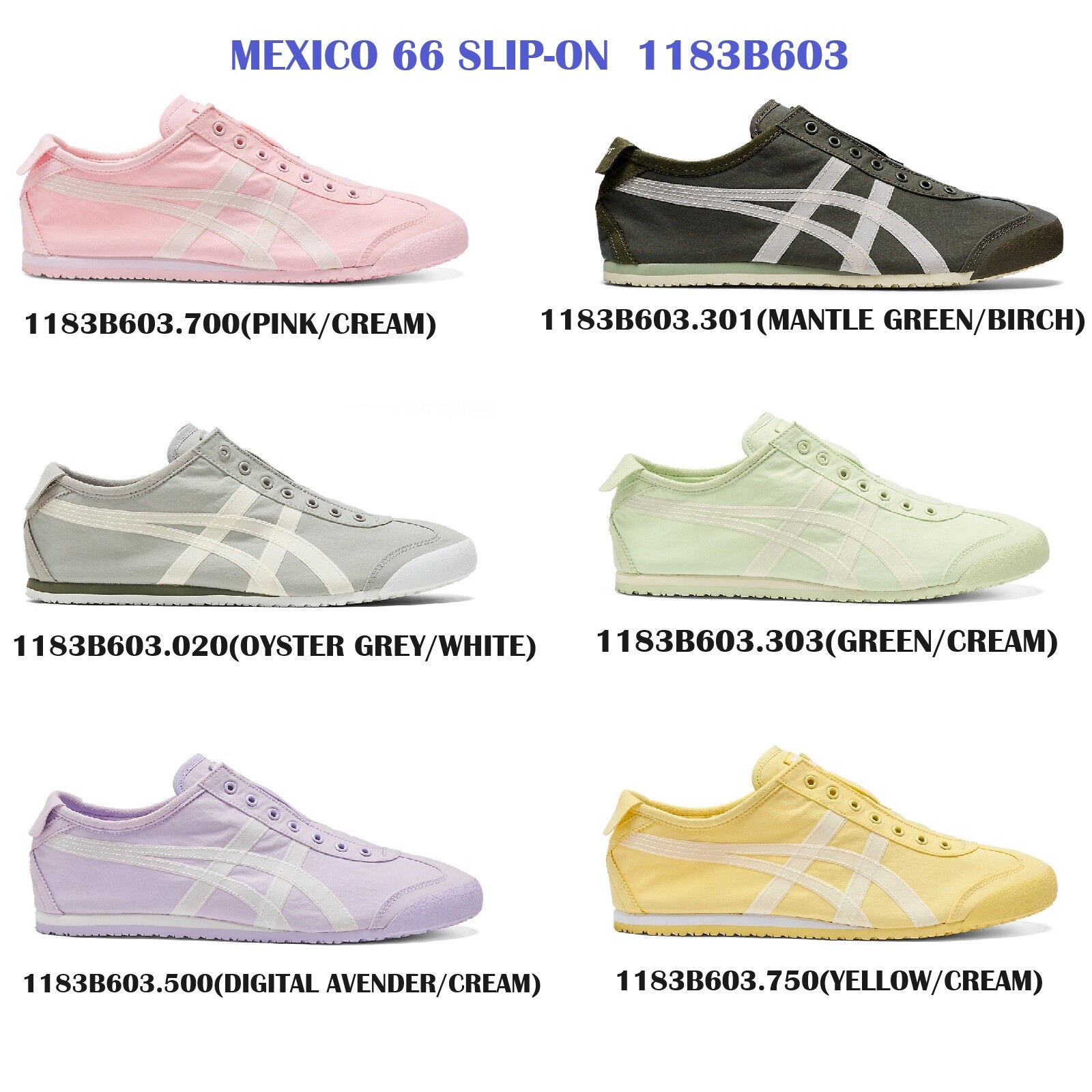 Onitsuka Tiger MEXICO 66 SLIP-ON 1183B603 US Men's 4 - 14 Onitsuka Tiger MEXICO 66 SLIP-ON 1183B603 US Men's 4 - 14