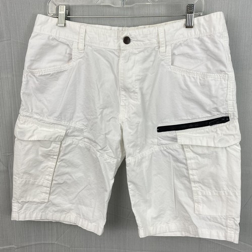 Urban Pipeline Shorts Mens 36 Cargo White Zipper Pocket