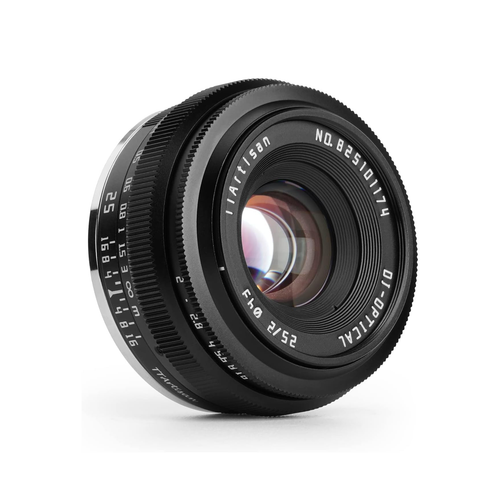 TTArtisan 25mm f/2 APS-C Lens for Sony E/Fuji X/Nikon Z/M43/L-Mount Pancake Lens