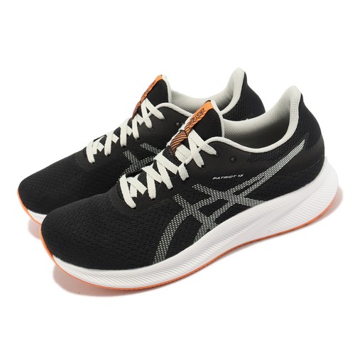 

Мужские кроссовки для бега Asics Patriot 13 2E Wide Black White Orange 1011B567-004, Черный, Patriot 13 2e Wide