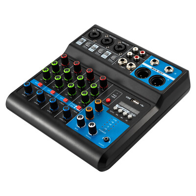 2/4/5/6-16 Channel Mixing Console Sound Live Studio Audio Mixer USB Bluetooth