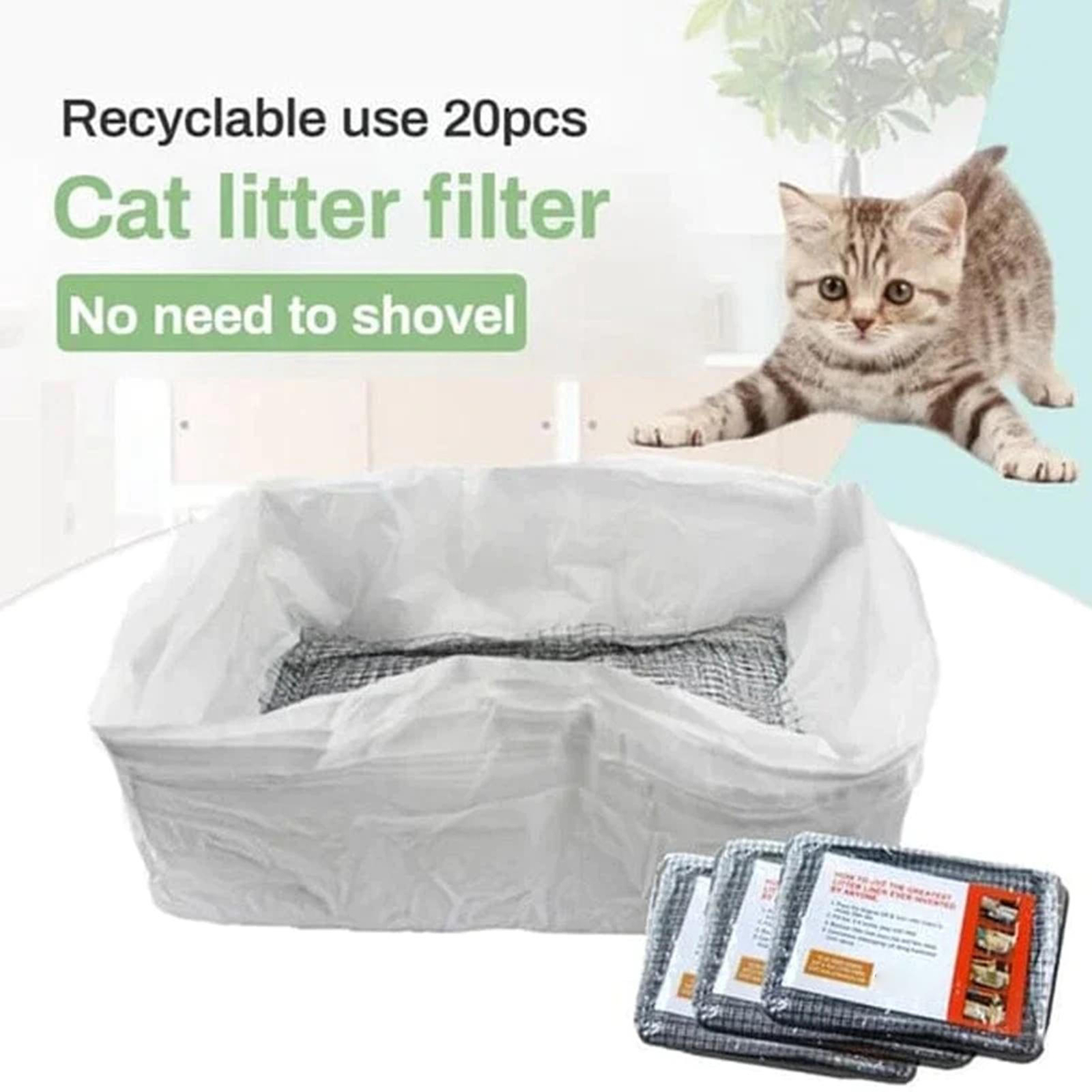 Liners Cat Pan Bags With Filter Net