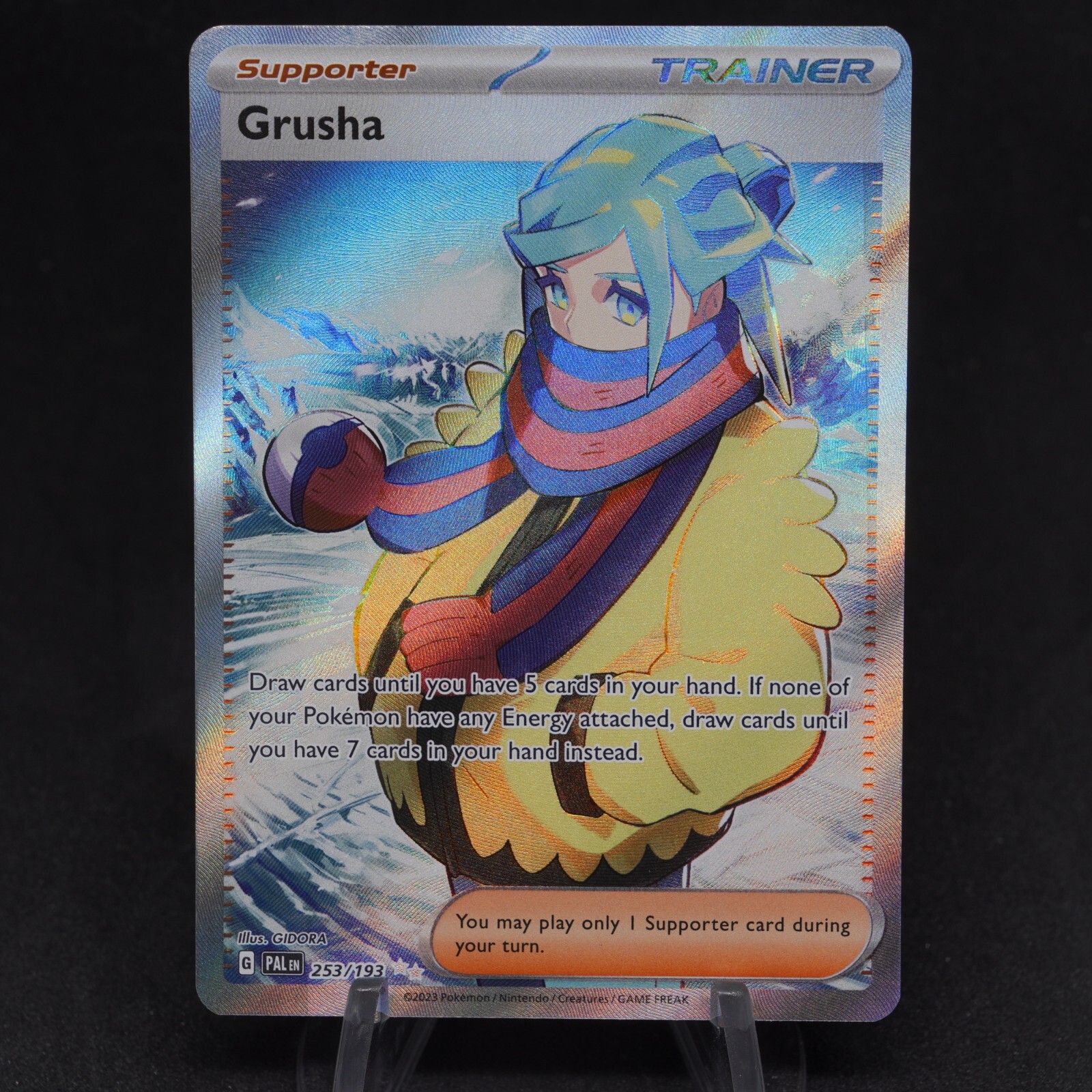 ポケカ　193 Grusha 253/193 Paldea Evolved Full Art Trainer Holo Rare
