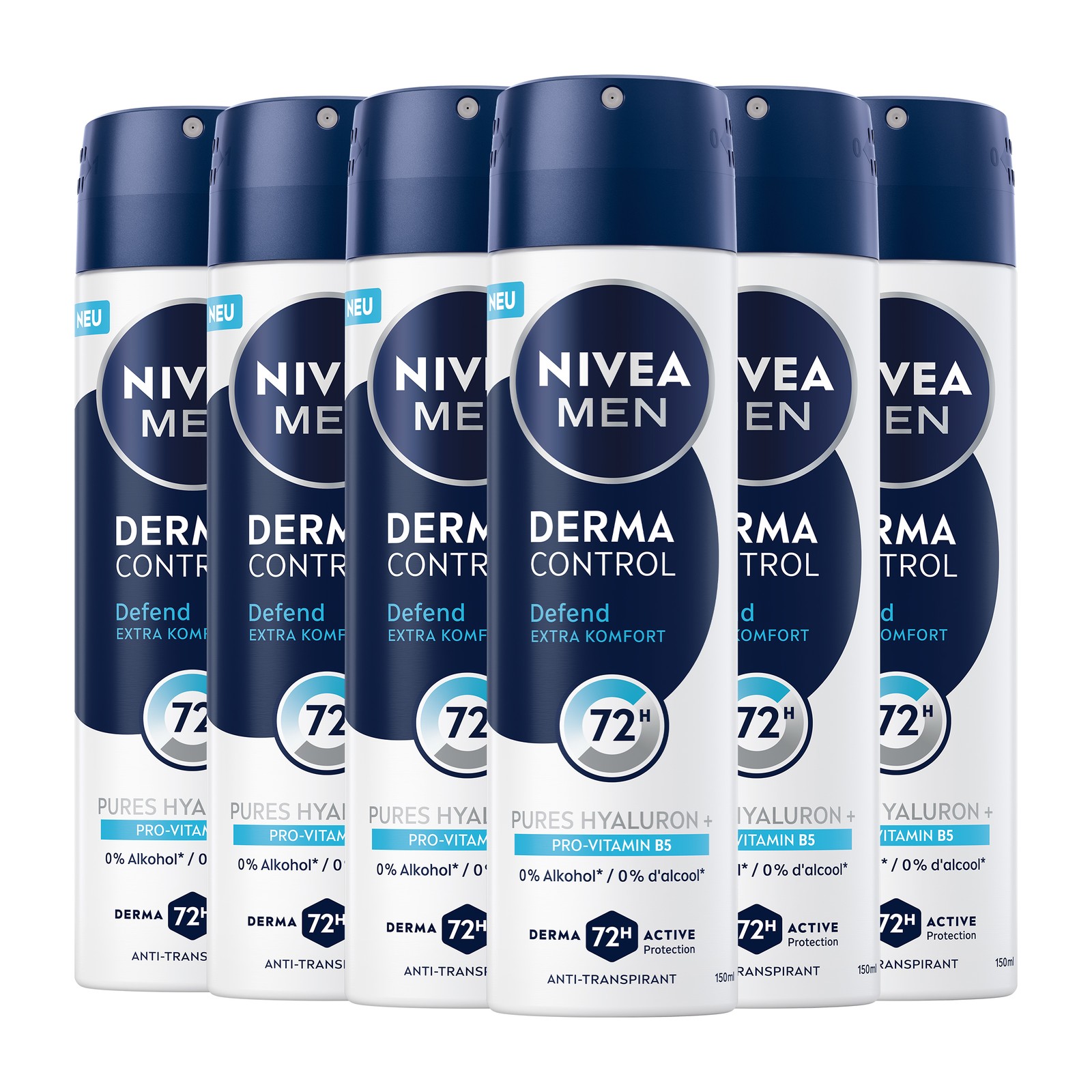 NIVEA Deodorant Men Derma Control Defend Deospray 6 x 150ml - Bild 1 von 11