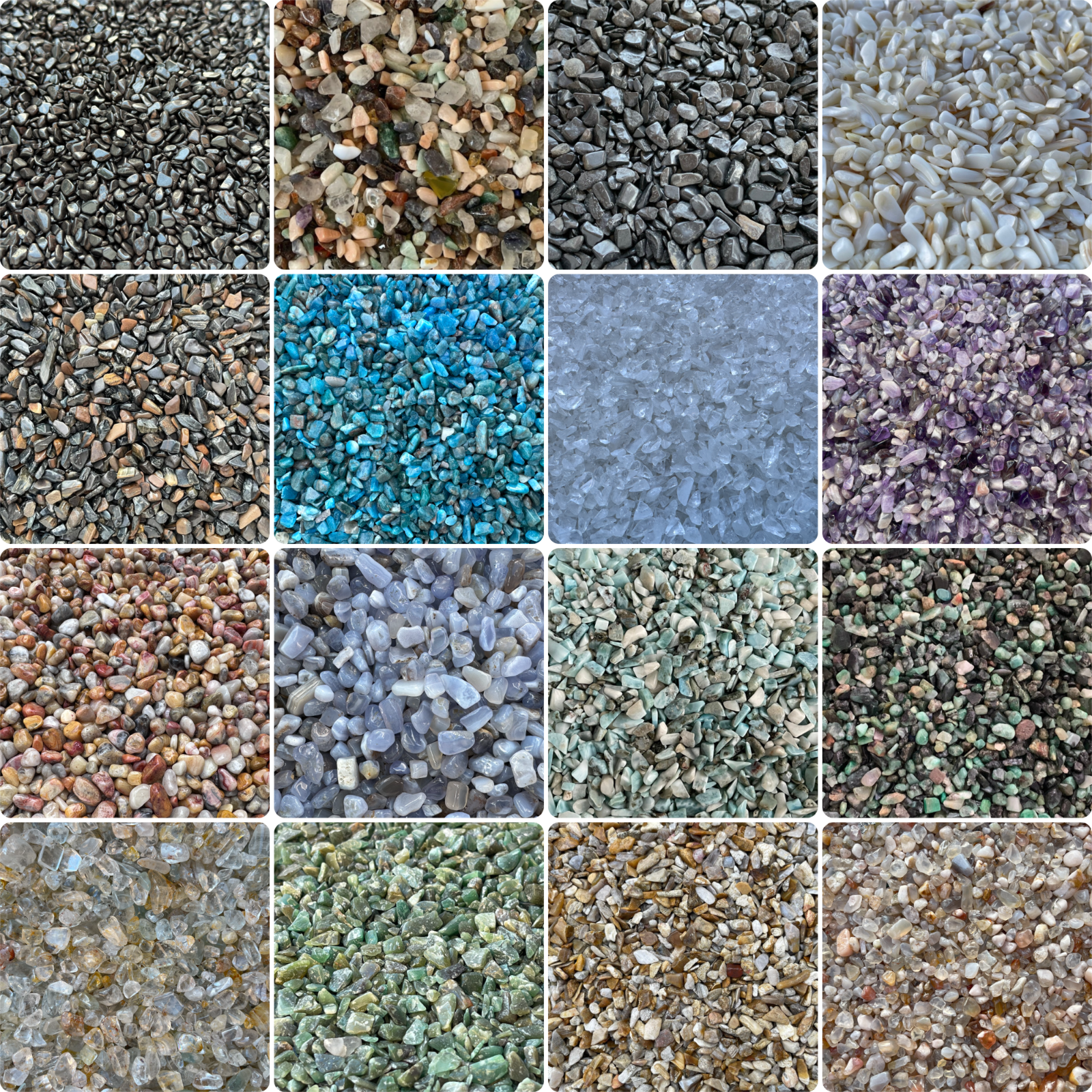 1/4 lb Gemstone Chips, Choose 90+ Types Semi Tumbled Stones, Loose Mini Chips