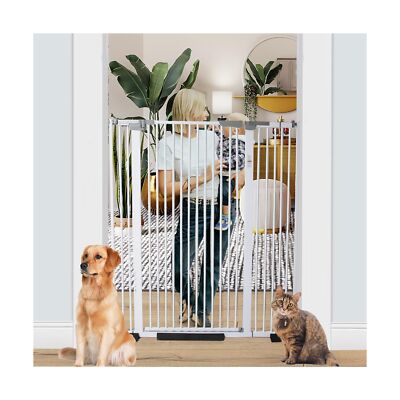 51 inch Extra Tall Cat Pet Gate for Doorway, 30.31''-44.07'' Auto Close Pet Gat...