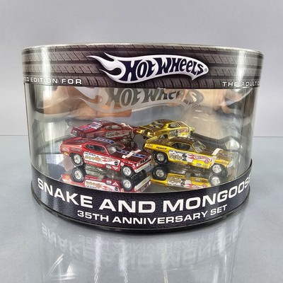 Hot Wheels Snake & Mongoose 70s Dragster Funny Cars 35th Anniversary Box Set NEW