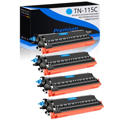 4PK TN115 Cyan Toner Cartridge TN-115C for Brother HL-4070 MFC-9440 MFC-9440CN 