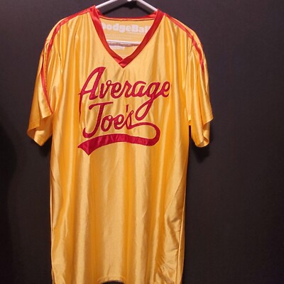 Dodgeball Average Joes Athletic Shirt Jersey Costume Adult 3XL Yellow 2015