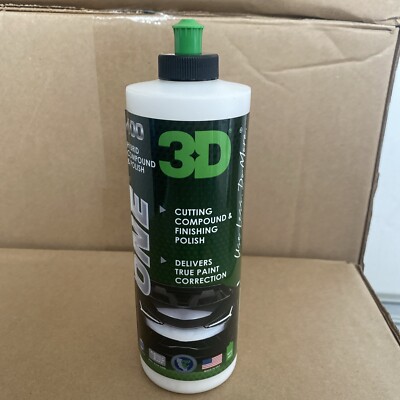 NEW 3D ONE Hybrid Cutting Compound and Finishing Polish 16oz SHIPS TODAY