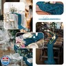 6 Pack Cheesecloth Table Runner ,10FT Cheese Cloth Table Runner for Wedding Decor, 35x120inch Rustic Gauze Boho Table Runners for Wedding Party Bridal Shower Easter Table Decoration (Teal)