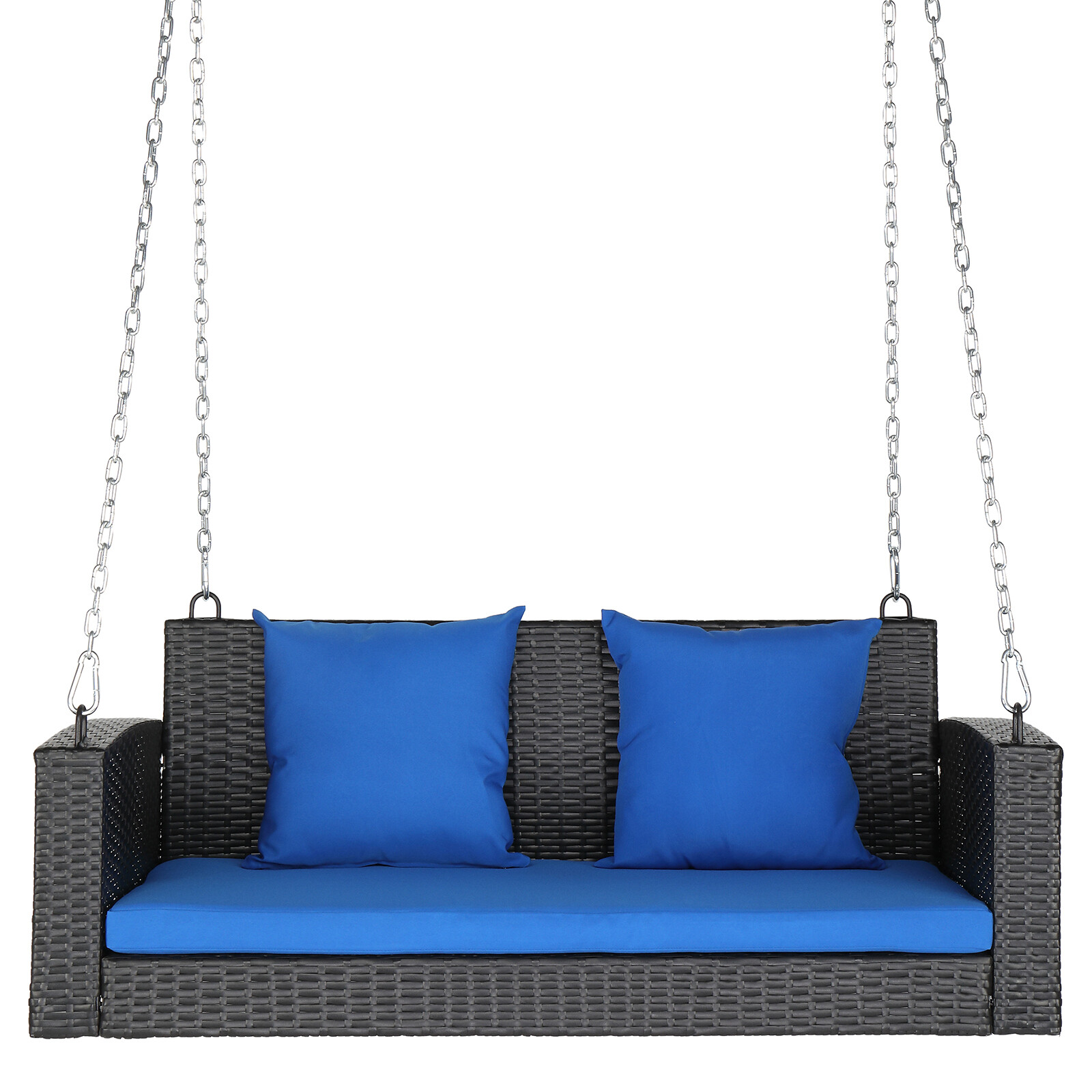 Rattan Patio Lounger 2-seat Padded For Garden