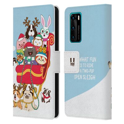 HEAD CASE DESIGNS WILBUR STAR LEATHER BOOK WALLET CASE COVER FOR HUAWEI PHONES 4