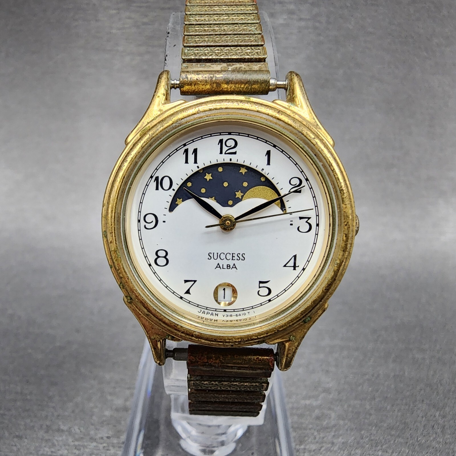 A90 希少 稼動品 SEIKO ALBA サンムーンフェイズ 90年代 A90 希少 稼動品 SEIKO ALBA サンムーンフェイズ 90年代 A90
