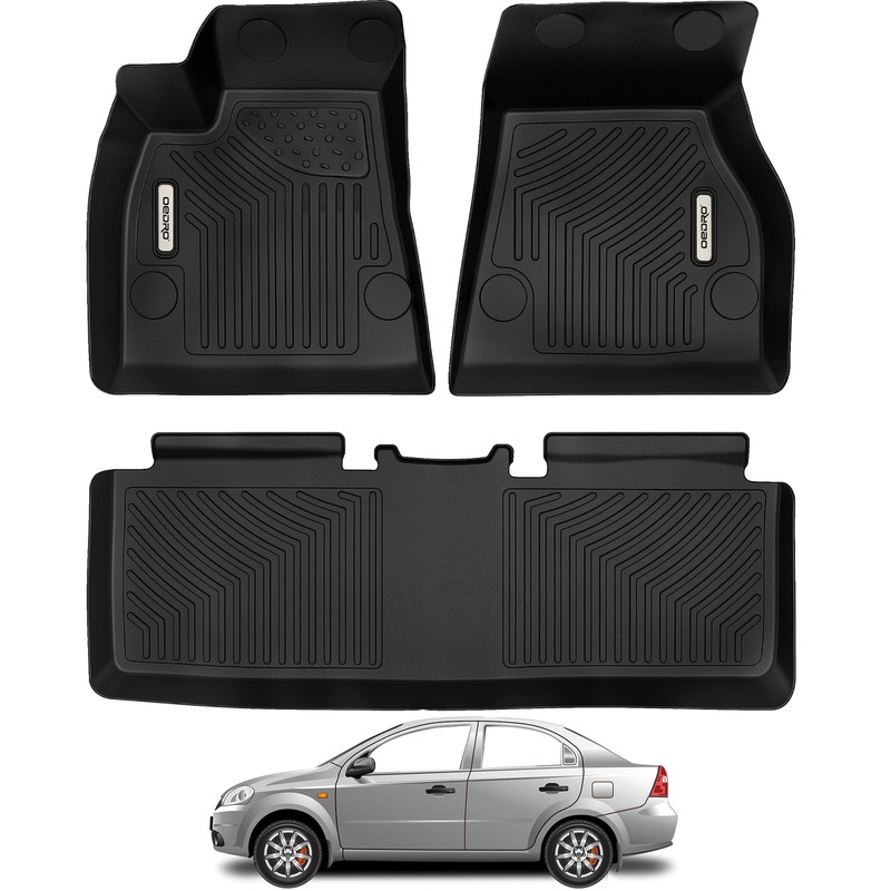 OEDRO Car Floor Mats For 2014-2020 Tesla Model S All Weather TPE Rubber Liners