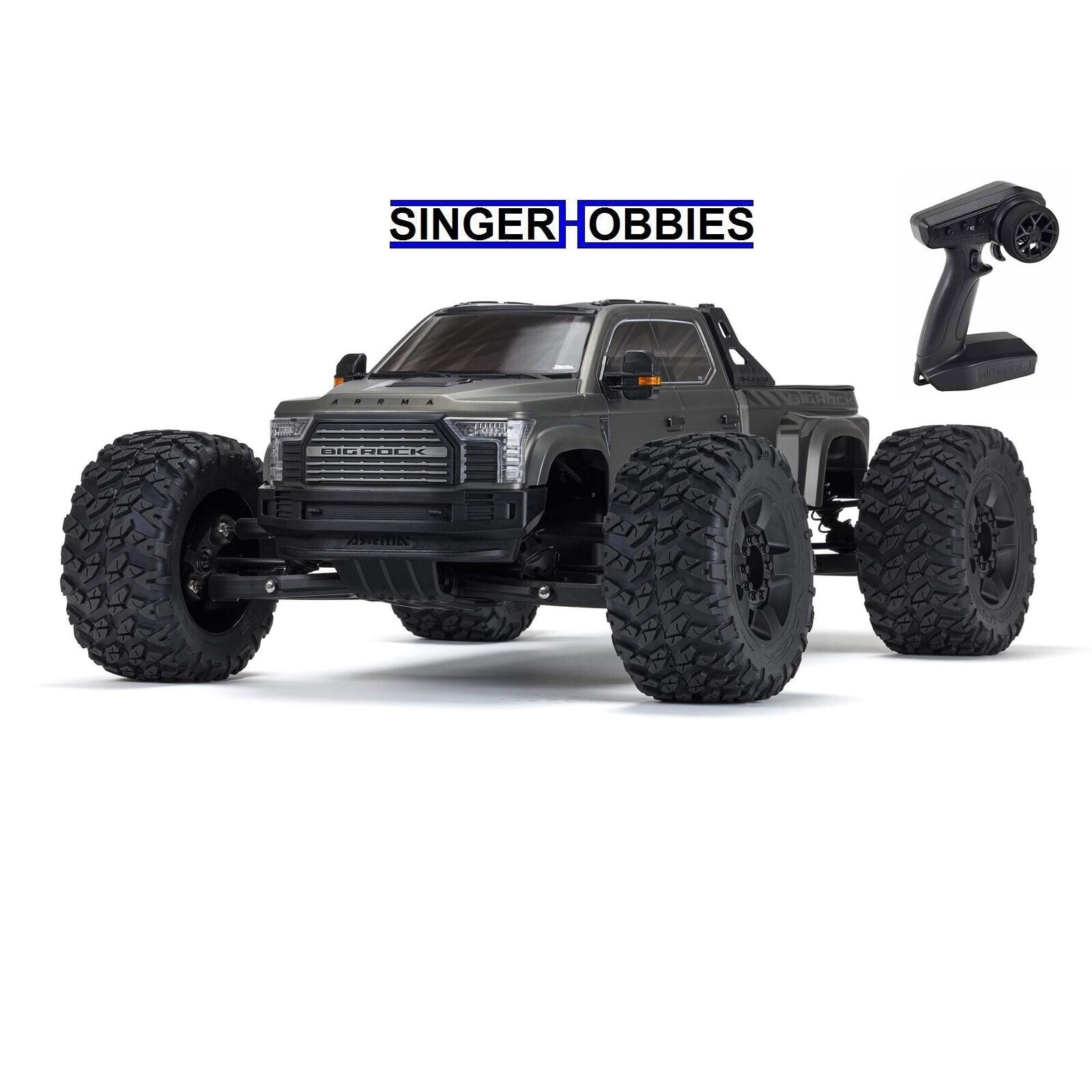 ARRMA ビッグロック　1/10 1/10 BIG ROCK 3S 4X4 RTR Brushless Monster Truck, Black | ARRMA