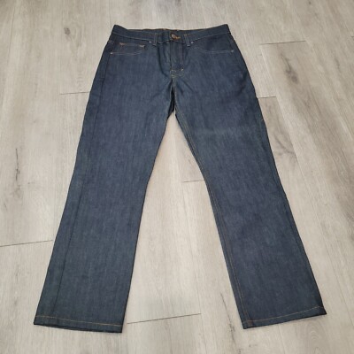 DSTLD DENIM STRAIGHT FIT MEN'S  DARK BLUE JEANS 33X32  NEW