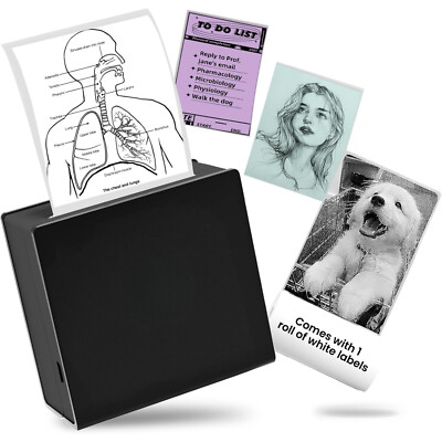 M02 Mini Thermal Printer, Wireless Bluetooth Inkless Pocket Printer,