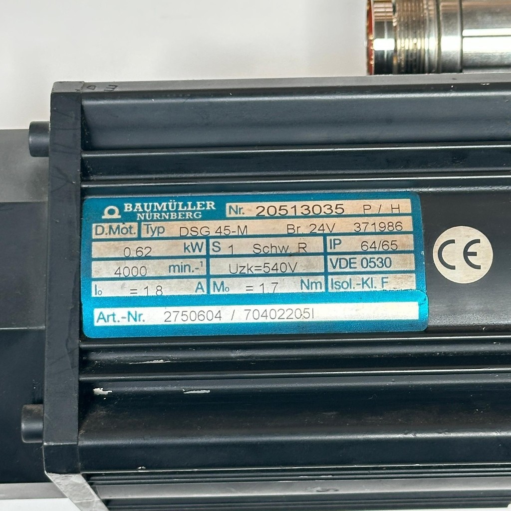 BAUMULLER DSG45-M 0.62KW Servo Motor — 3