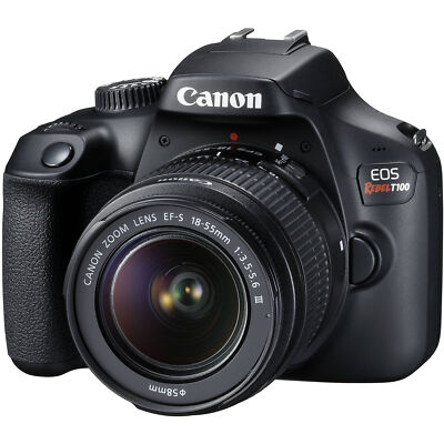 Canon EOS Rebel T100 / 4000D DSLR Digital Camera + 18-55mm F3.5-5.6 IS III Lens 