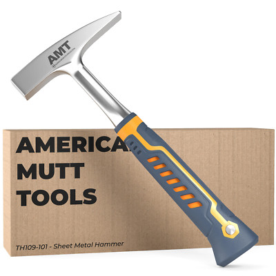 American Mutt Tools Sheet Metal Hammer - 18oz Tinners Hammer One Piece Forged