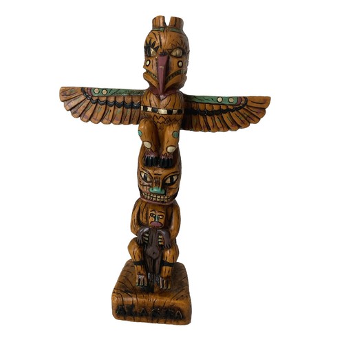 置物 Totempole 7” Alaska Craft Resin Totem Pole Shelf Sitter Decorative | eBay