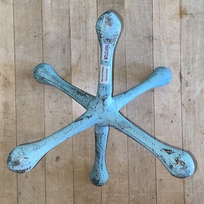NWOB Giant Jax Jack 11.5'' Bookend Doorstop Green Patina Metal Iron Sculpture