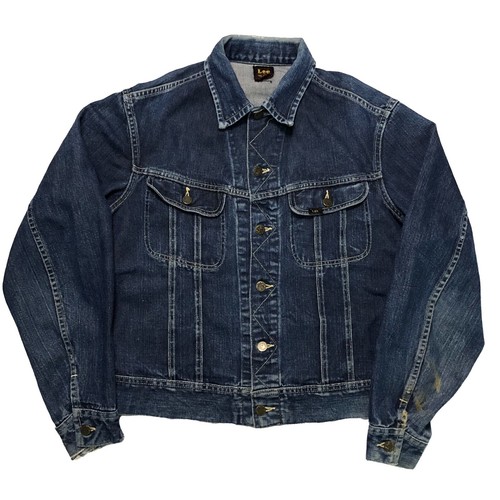 VINTAGE 1950s LEE 101J SANFORIZED RED TAG DARK DENIM JACKET ORIGINAL 50s
