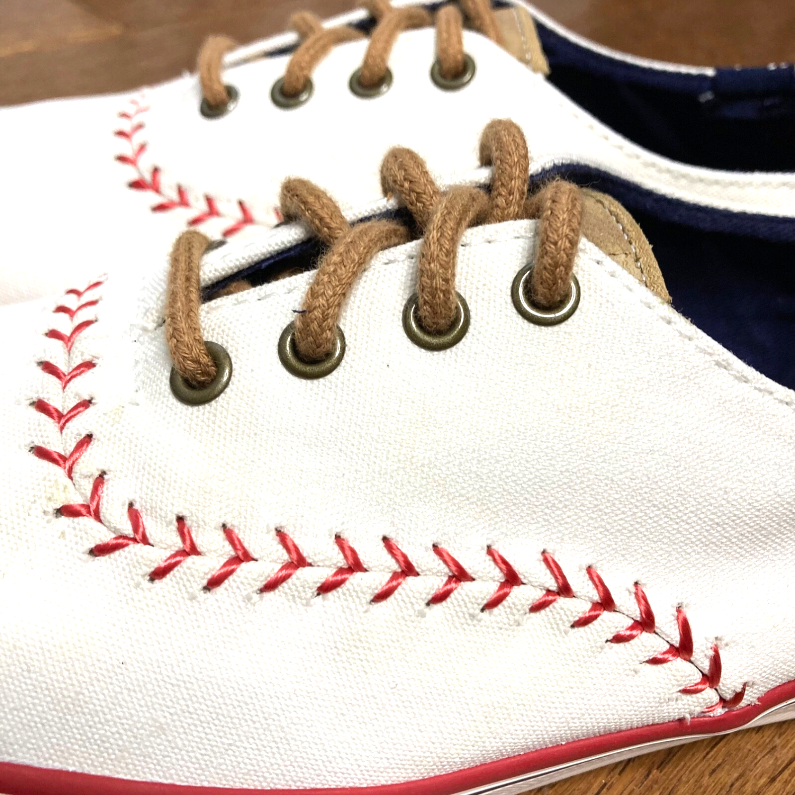 Keds Baseball Sneaker Womens 7 Champion Pennant White Lace