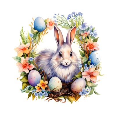 Easter Bunny Sticker Cute Happy Bunny Stickers for Toilet Self Adhesive for Wall